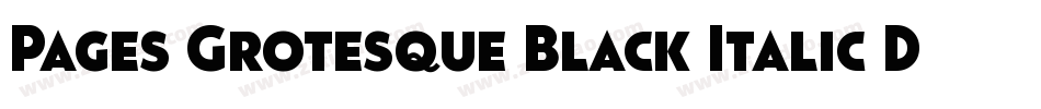 Pages Grotesque Black Italic Demo字体转换